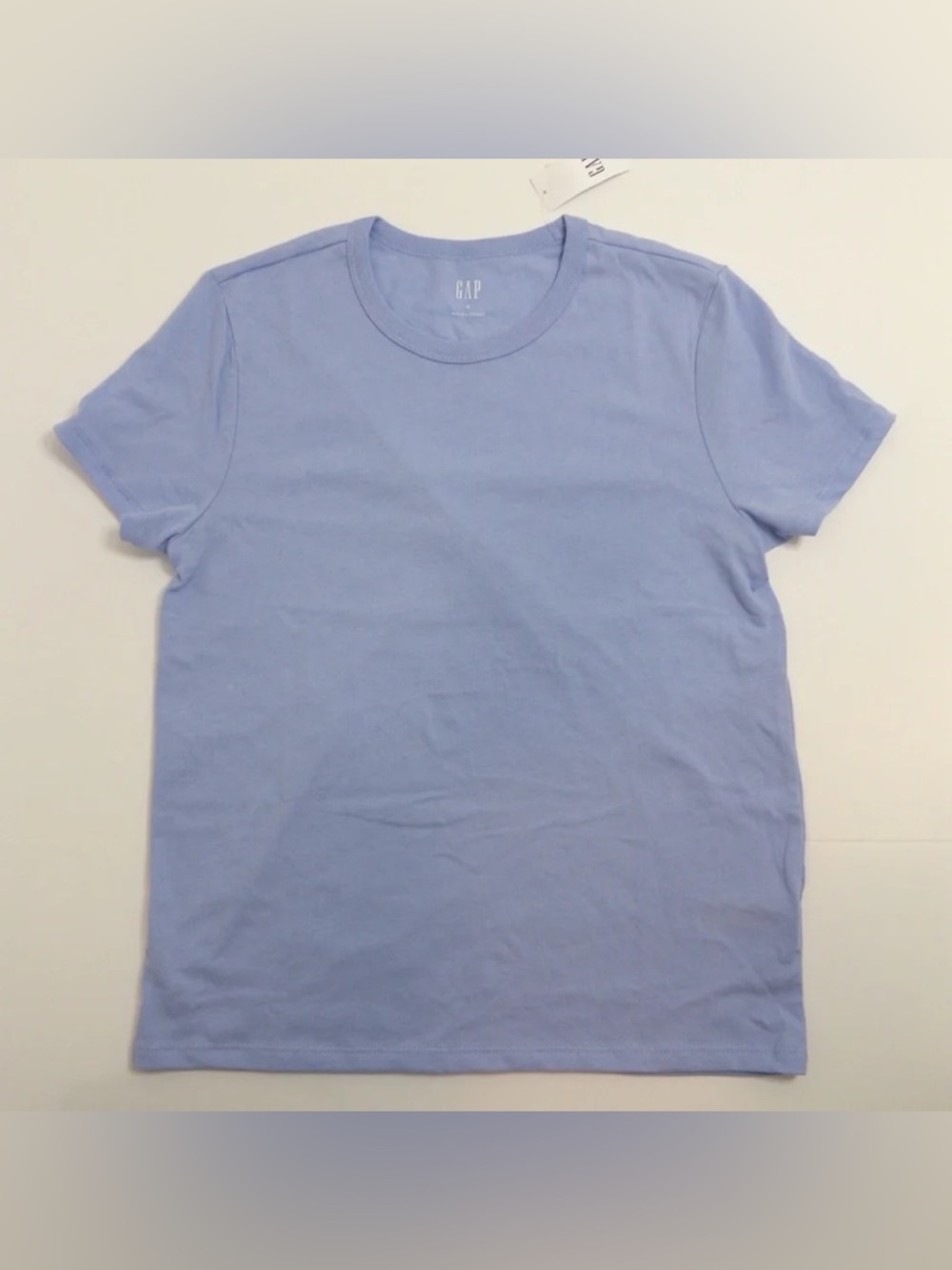 NWT GAP Favorite Crewneck T-Shirt Short Sleeve Basic Tee Blue Crystal Size S